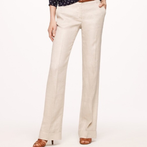 J Crew City Fit Linen Blend Chino Pants 